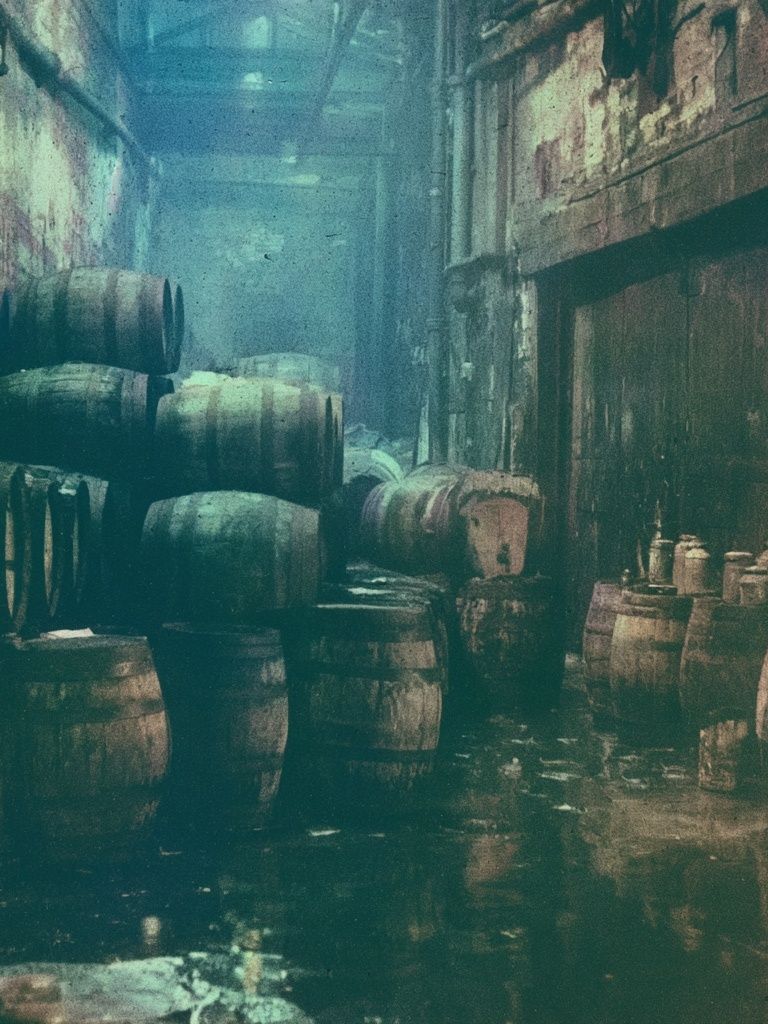 Moody Barrel Alley Photography Poster. poster detail