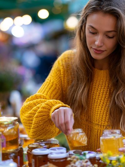 Honey Market Portrait Photography Poster. poster