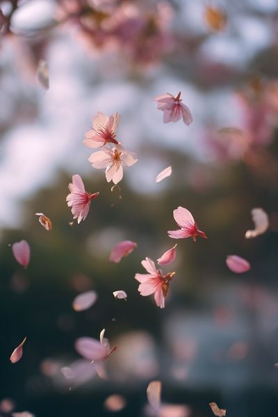 Cherry Blossom Drift Photography Poster.