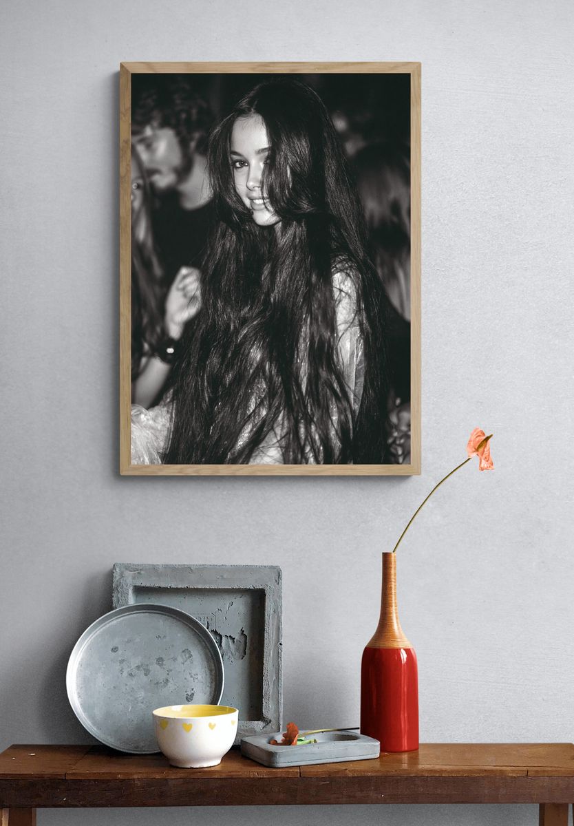 Black and White Party Portrait Poster. — room view 3
