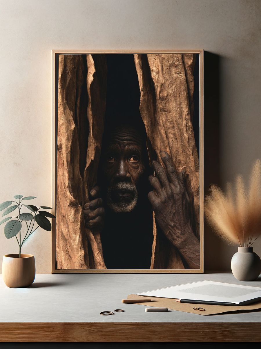 Hidden Elder Portrait Print. — room view 2