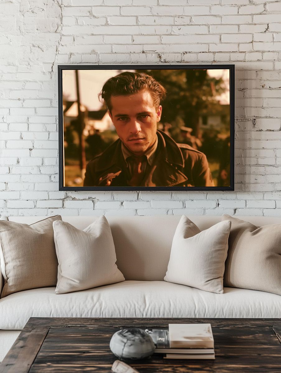 Moody Male Portrait Photography Poster. — room view 1
