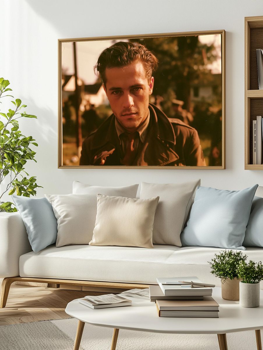 Moody Male Portrait Photography Poster. — room view 2