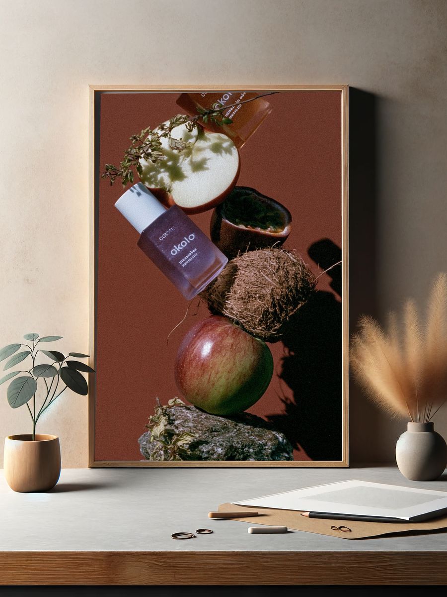 Floating Skincare Still Life Poster. — room view 2