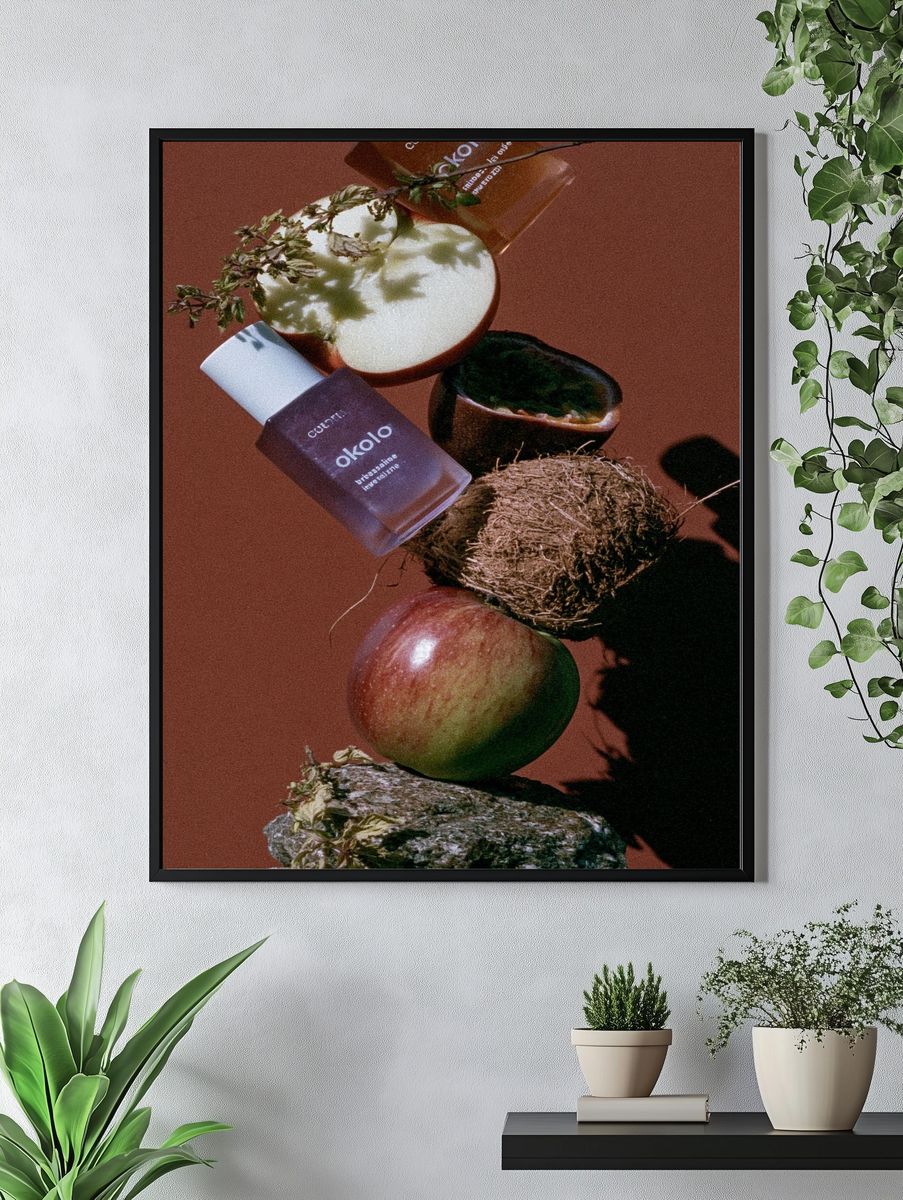 Floating Skincare Still Life Poster. — room view 4