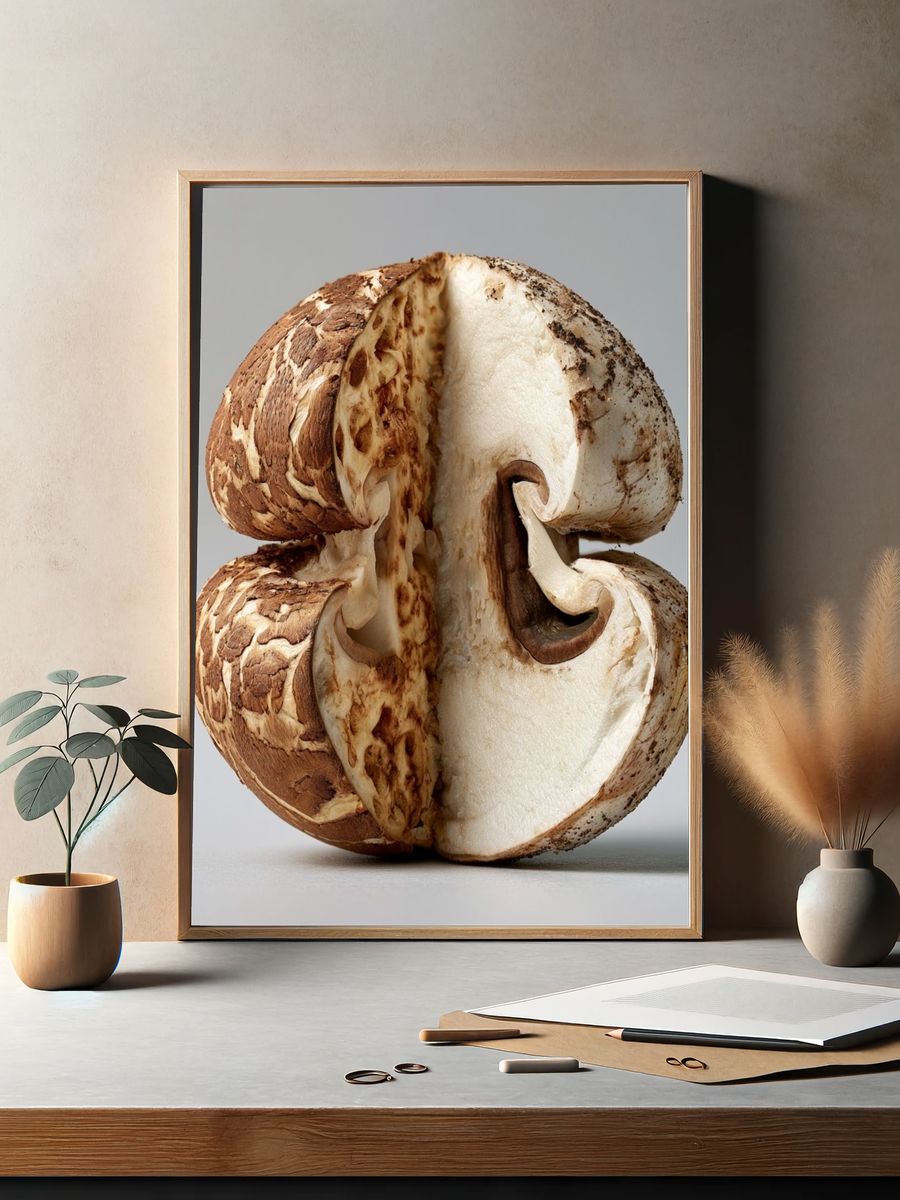 Mushroom Still Life Photography Poster. — room view 2
