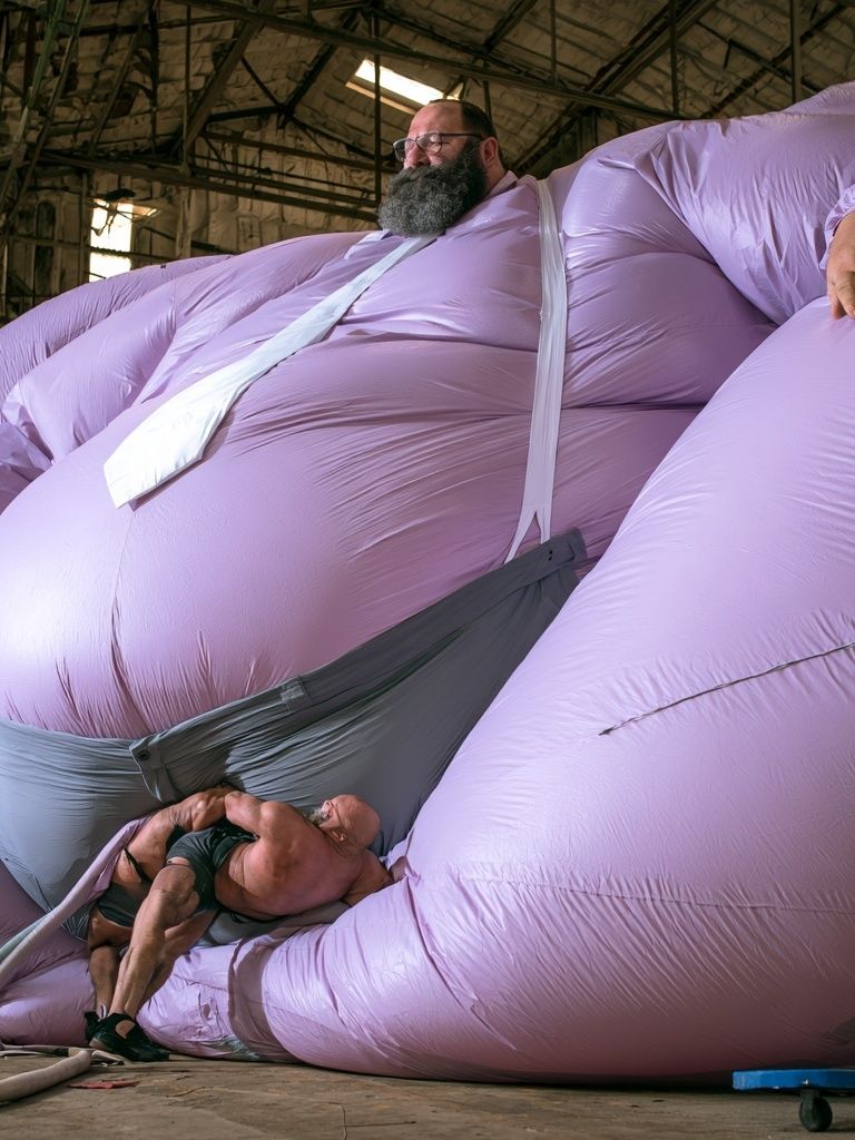 Inflatable Giant Figure Photography Poster. poster detail