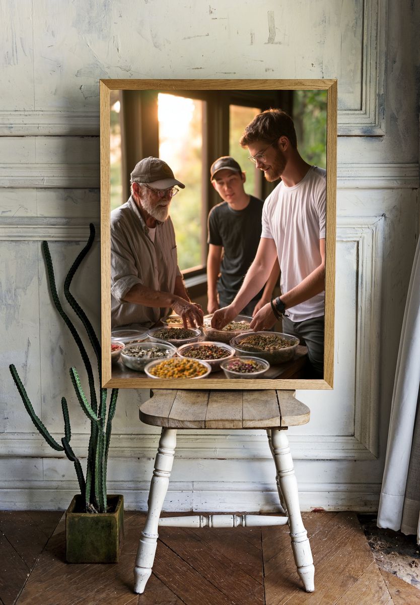Herbal Gathering Photography Poster. — room view 1