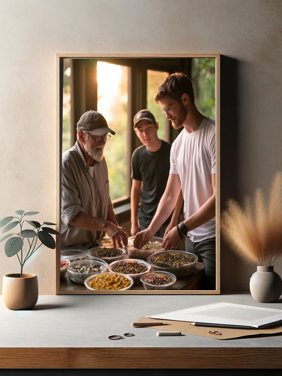 Herbal Gathering Photography Poster. — room view 2