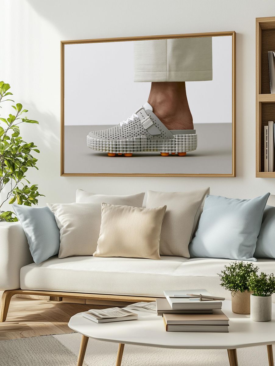 Minimalist Sneaker Photography Poster. — room view 2