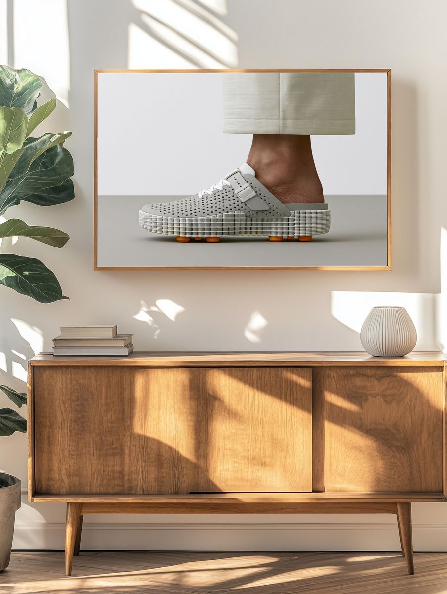 Minimalist Sneaker Photography Poster. — room view 3