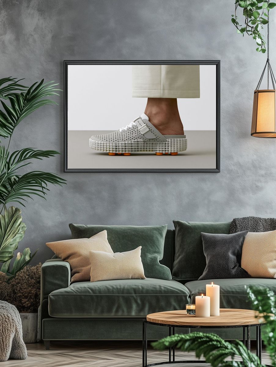 Minimalist Sneaker Photography Poster. — room view 4