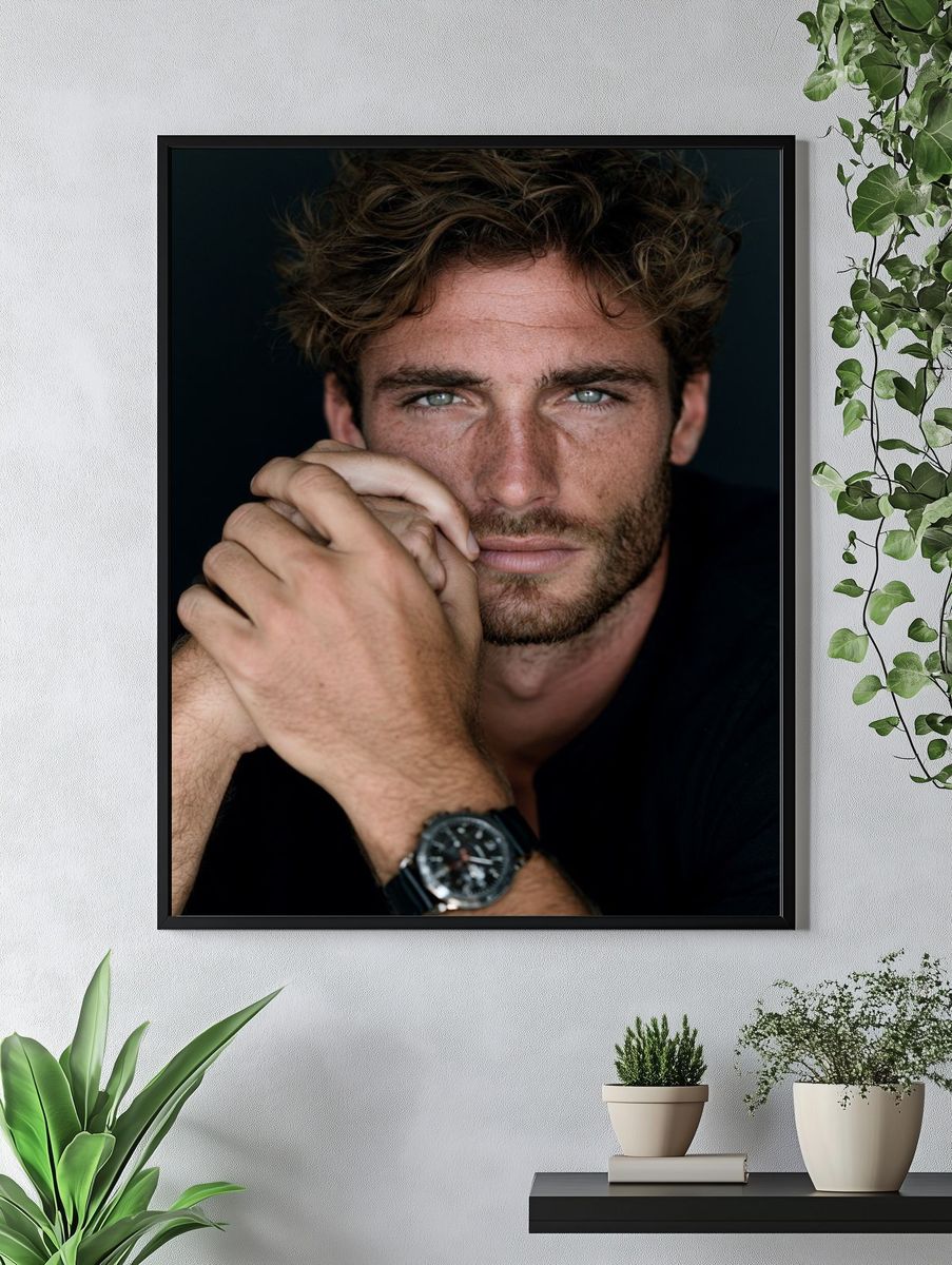 Moody Male Portrait Photography Poster. — room view 4