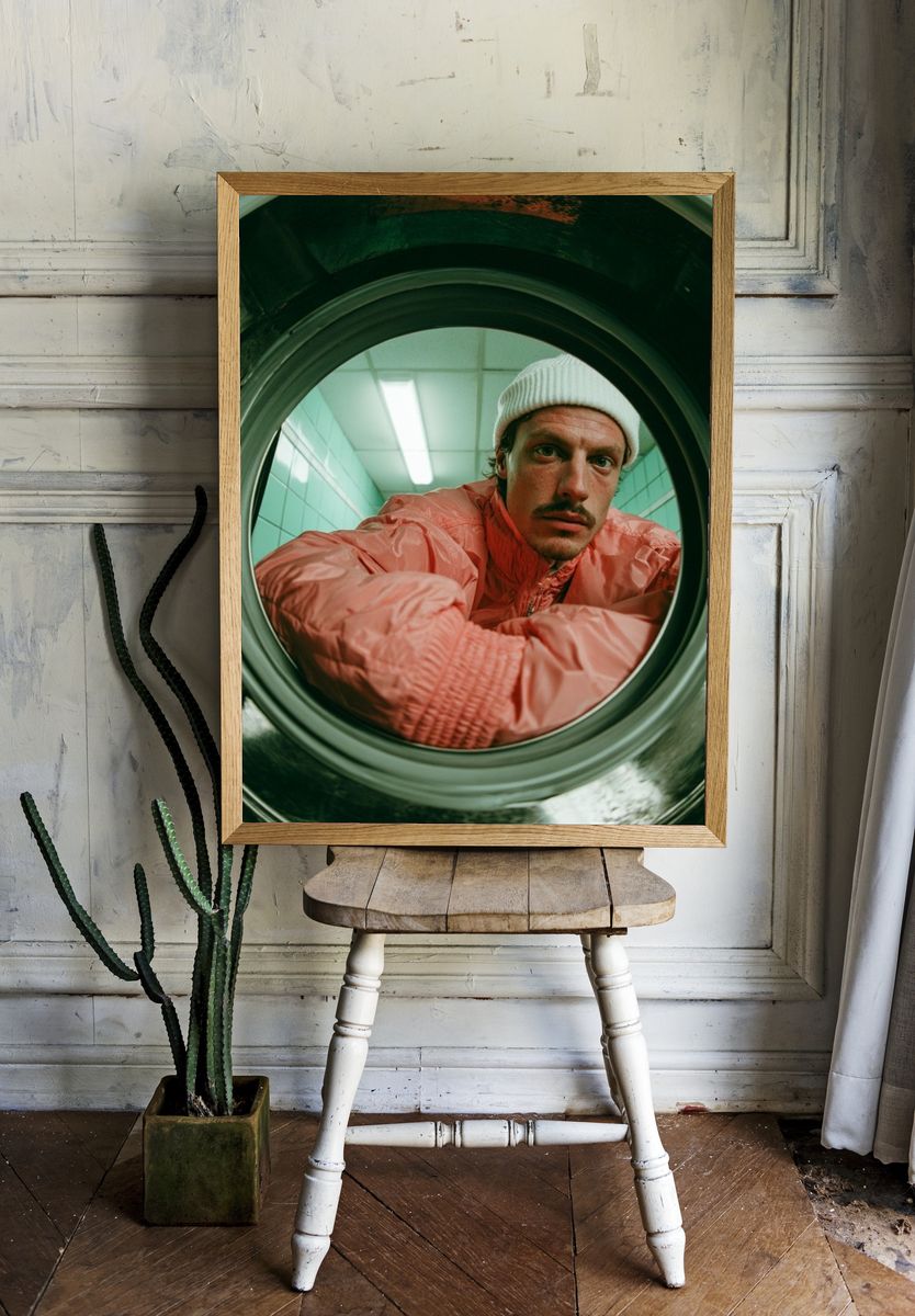 Laundromat Portrait Photography Poster. room preview