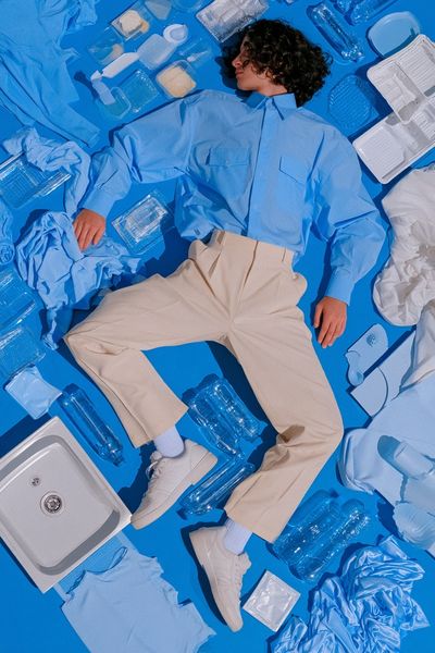 Blue Still Life Fashion Poster.
