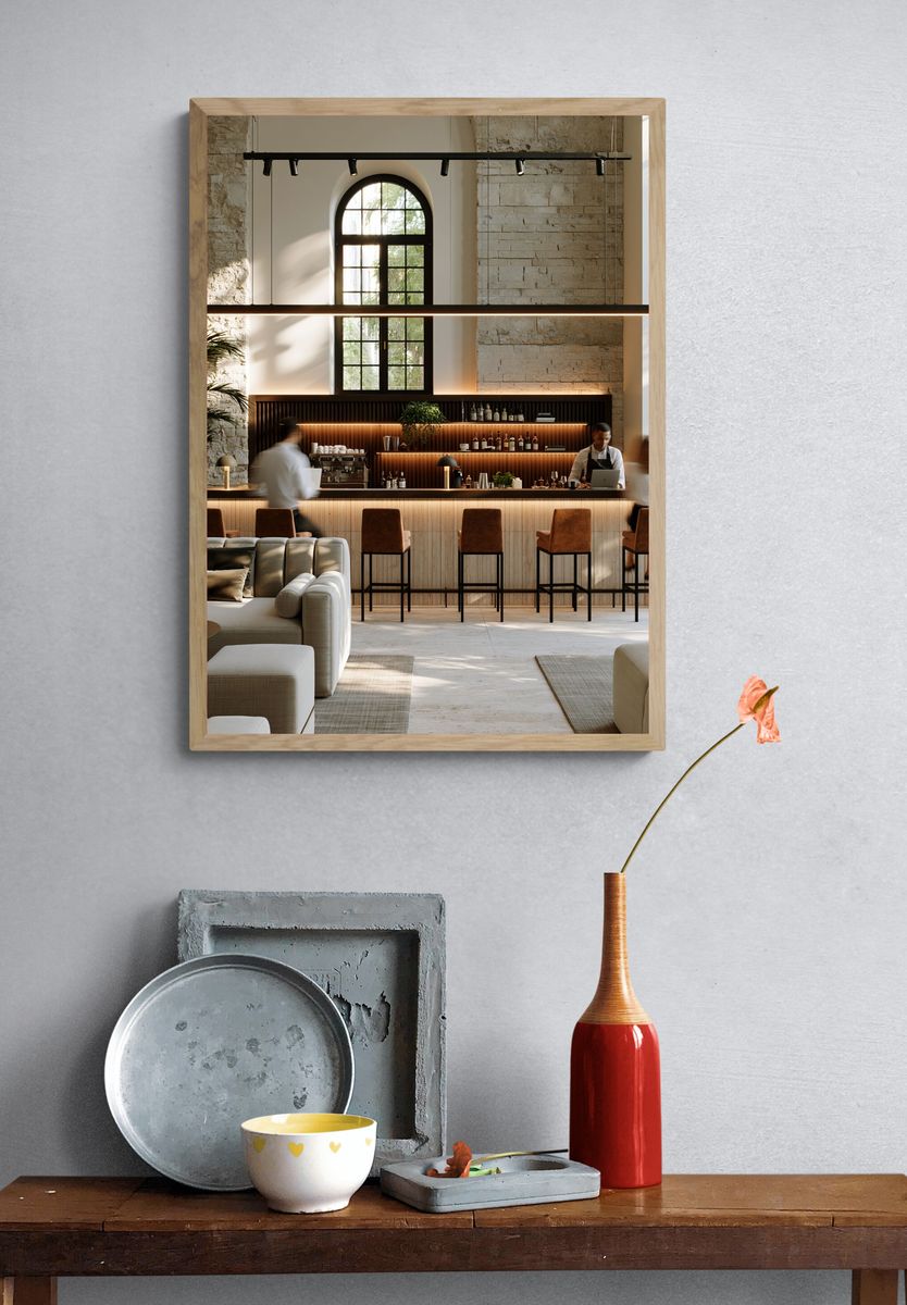 Elegant Hotel Bar Interior Photography Print. — room view 3