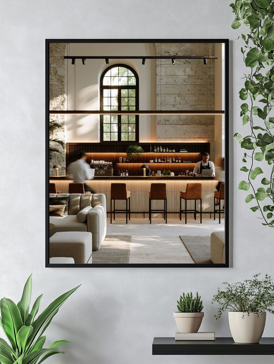 Elegant Hotel Bar Interior Photography Print. — room view 4