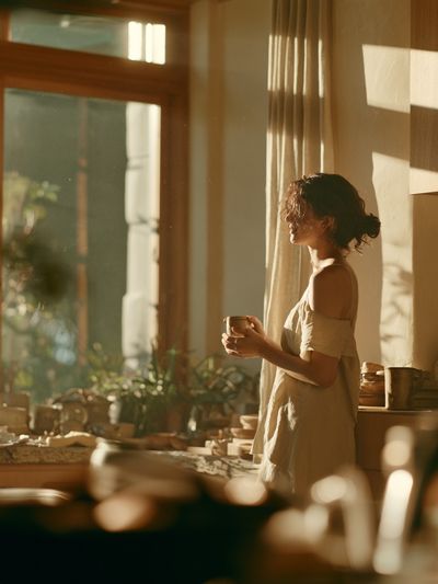 Sunlit Morning Kitchen Photography Poster. poster print