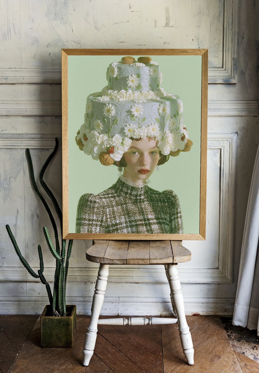 Cake Hat Portrait Photography Poster. room preview