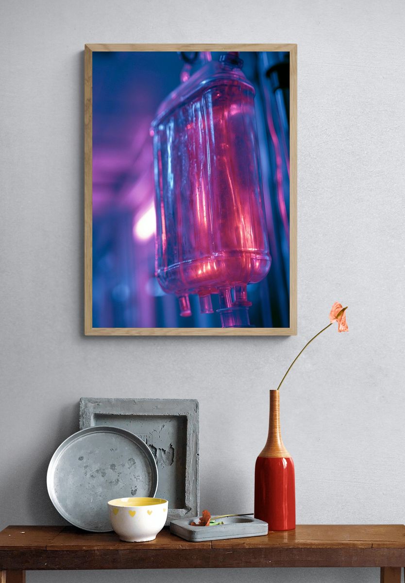 Neon IV Drip Photography Poster. — room view 3