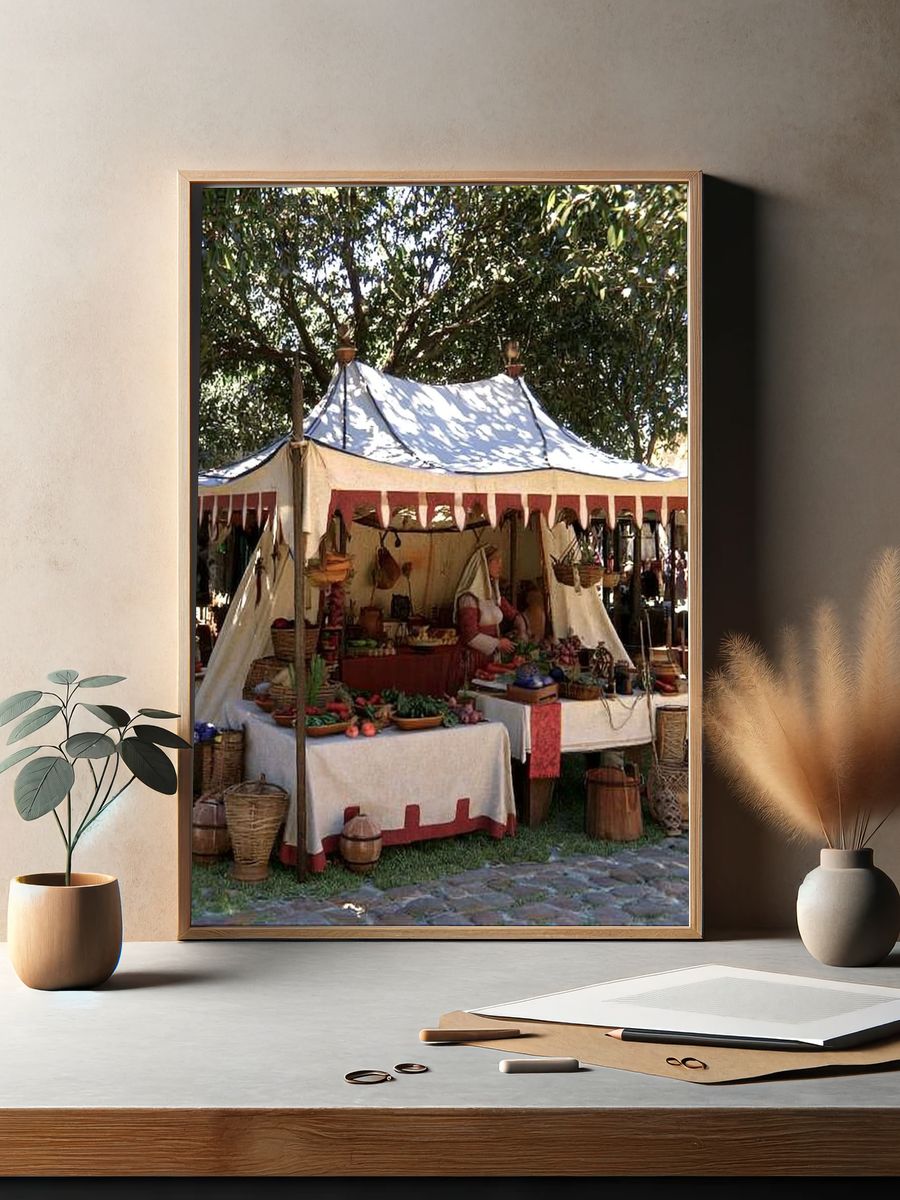 Medieval Market Stall Photography Poster. — room view 2
