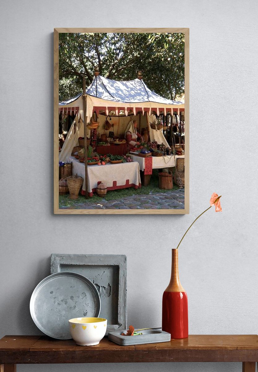Medieval Market Stall Photography Poster. — room view 3