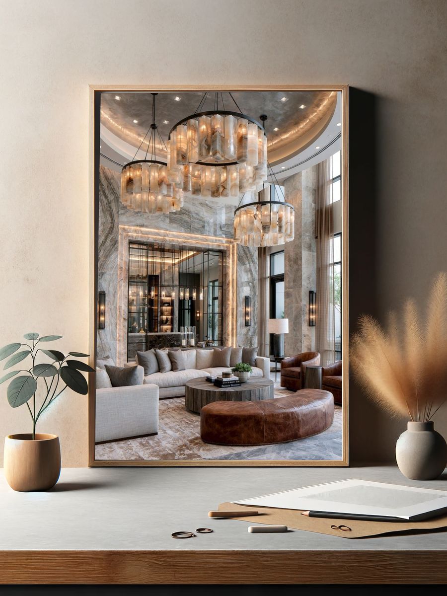 Luxury Marble Lobby Photography Poster. — room view 2