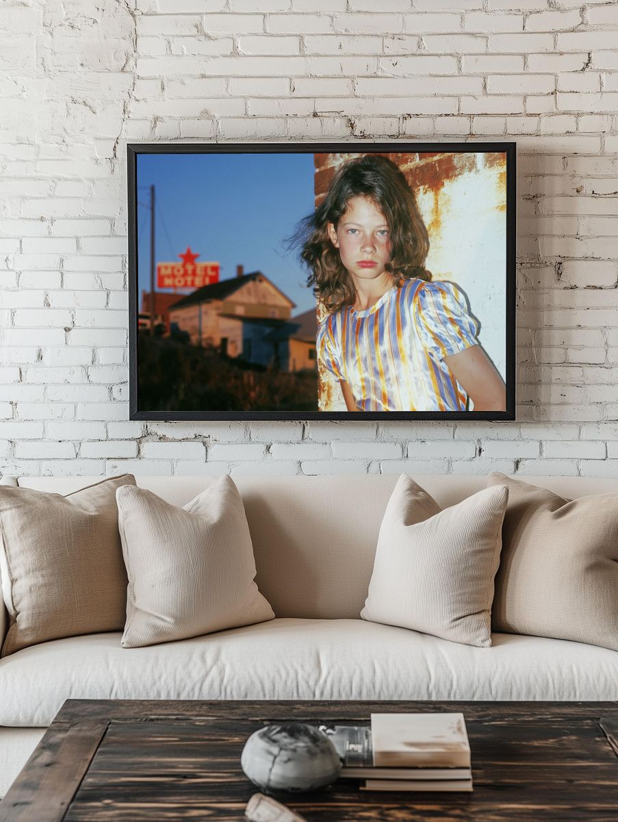 Moody Motel Portrait Photography Poster. — room view 1