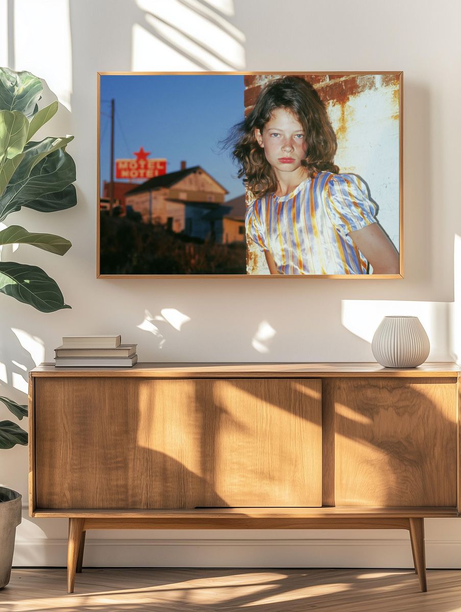 Moody Motel Portrait Photography Poster. — room view 3