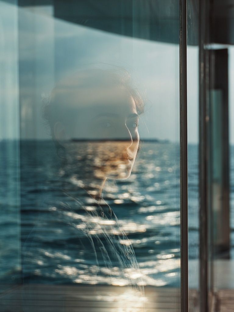 Seaside Reflection Photography Poster. poster — photography art