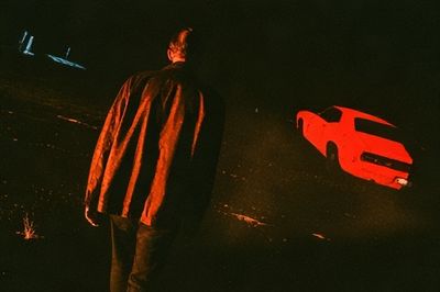 Neon Night Car Scene Poster.