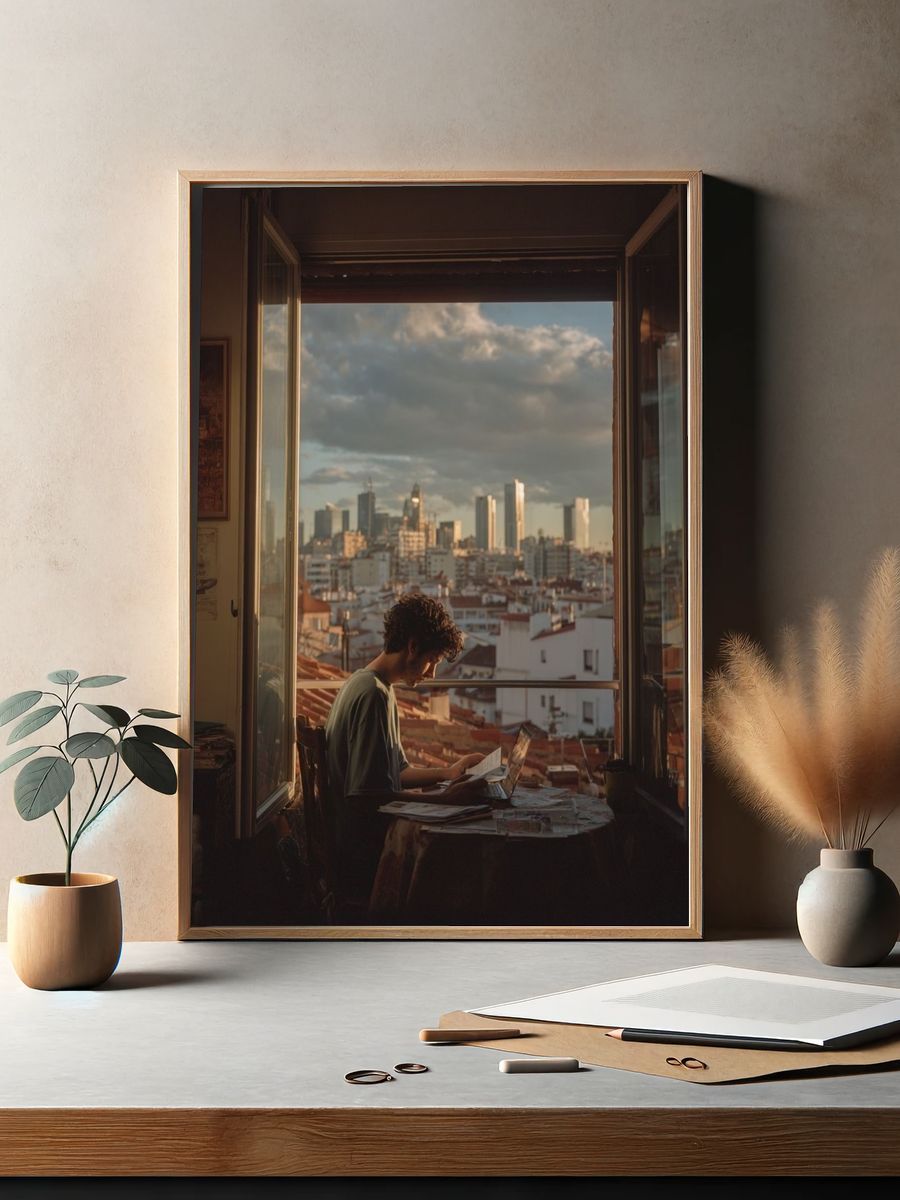 City Window Study Photography Poster. — room view 2