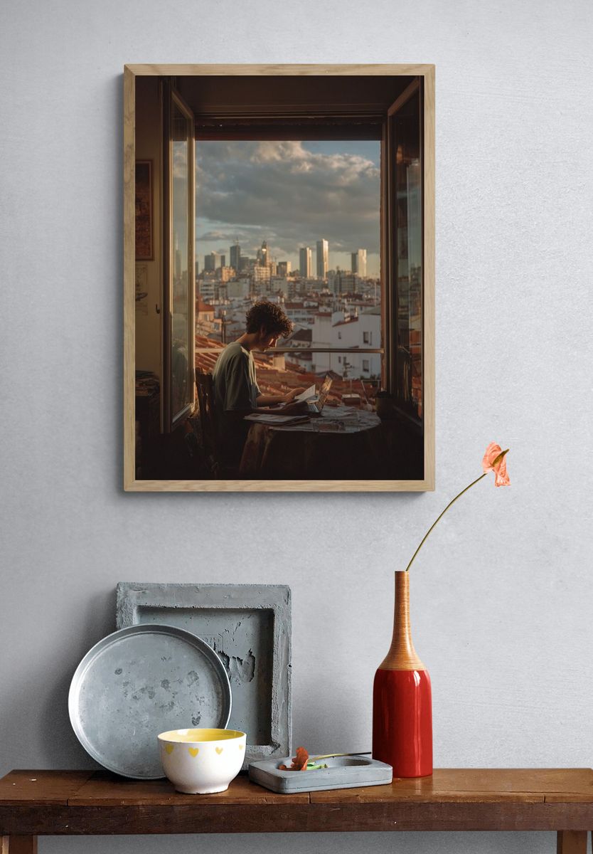City Window Study Photography Poster. — room view 3