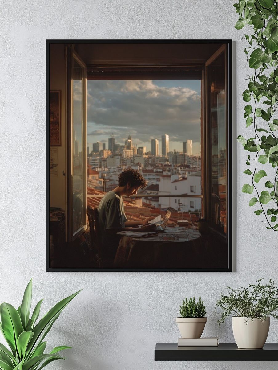 City Window Study Photography Poster. — room view 4