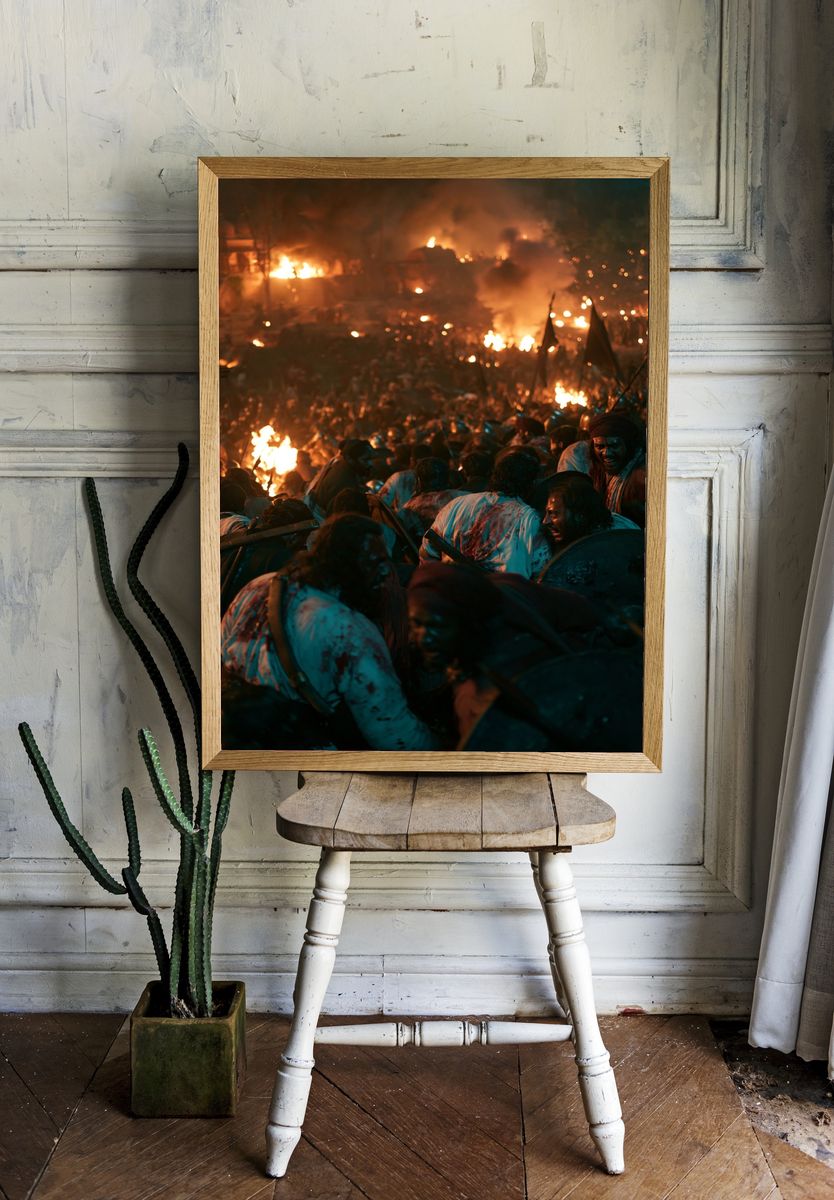 Battle at Night Photography Poster. room preview