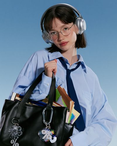 Headphones Portrait Photography Poster.
