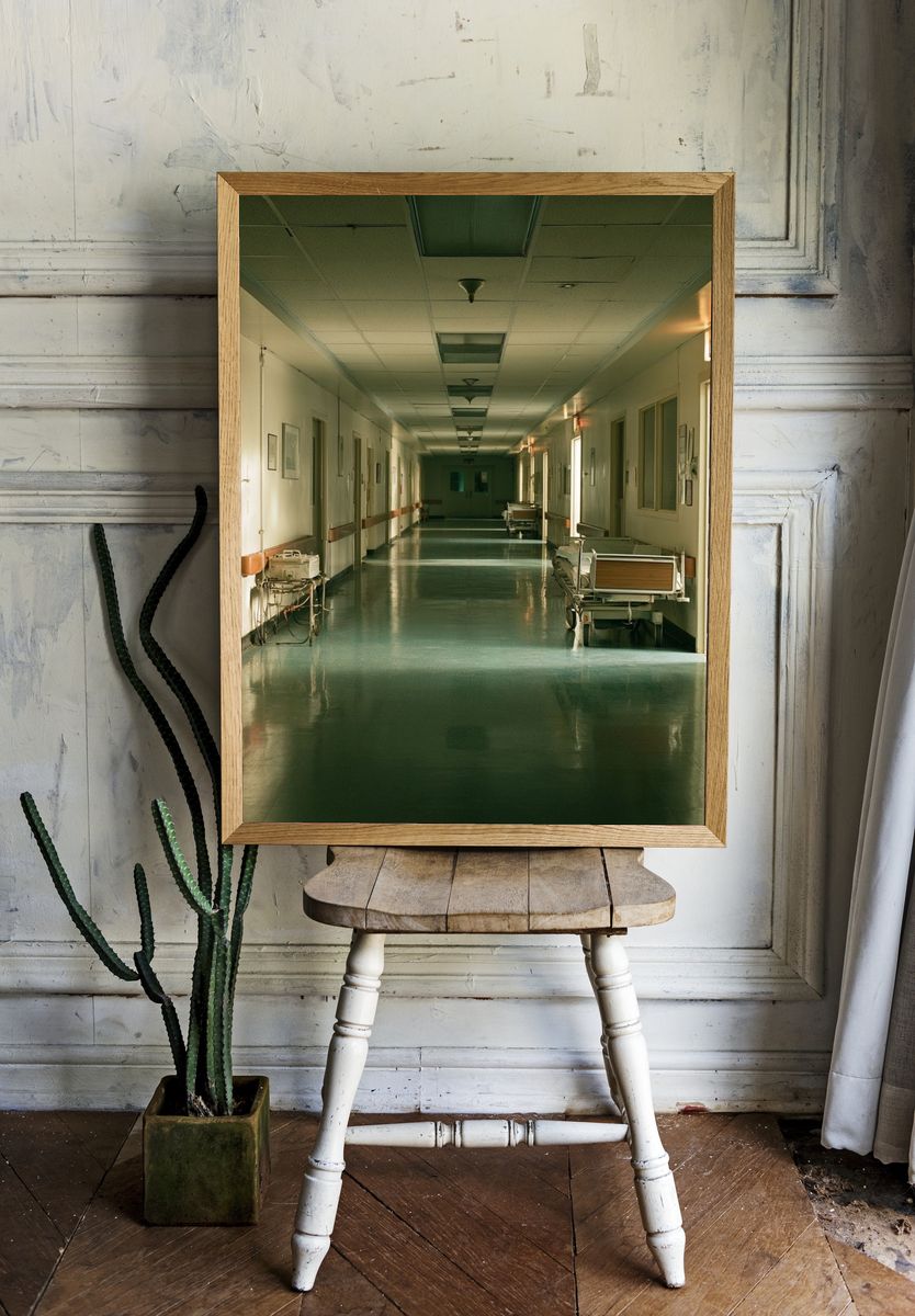 Empty Hospital Corridor Photography Poster. — room view 1