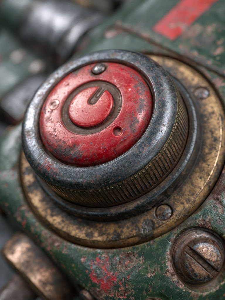 Industrial Control Dial Photography Poster. poster — photography art