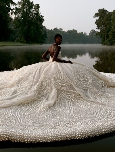 Pearl Gown Lake Portrait Print.