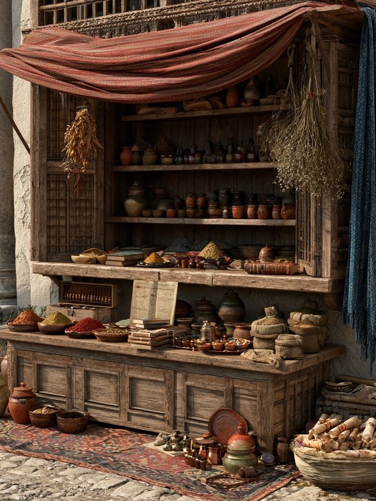 Mediterranean Spice Market Photography Poster. poster detail
