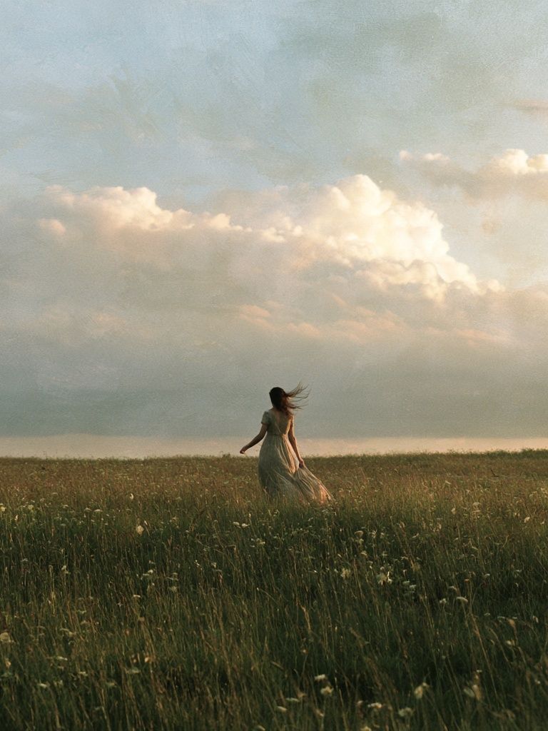 Woman in Meadow Photography Poster. poster — photography art