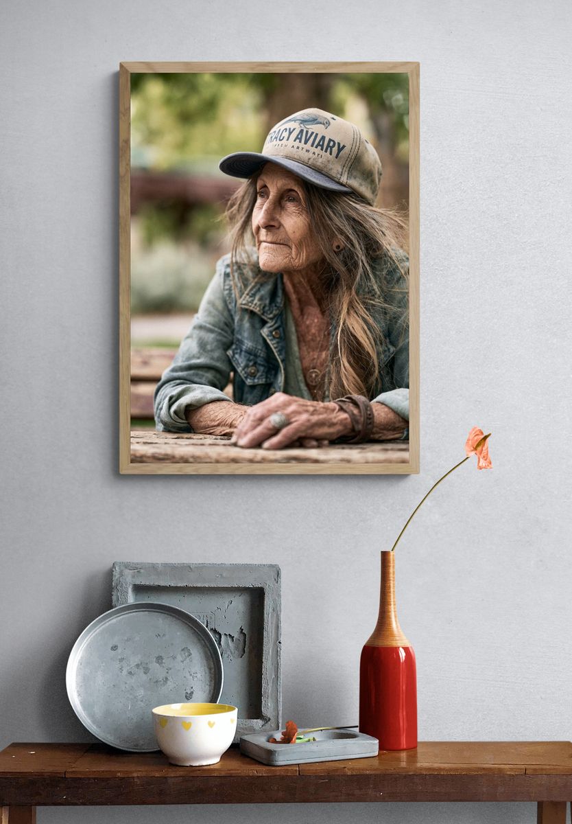 Weathered Portrait Photography Poster. — room view 3