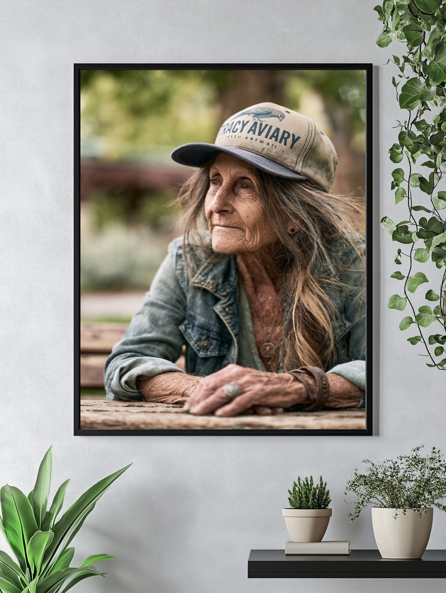 Weathered Portrait Photography Poster. — room view 4