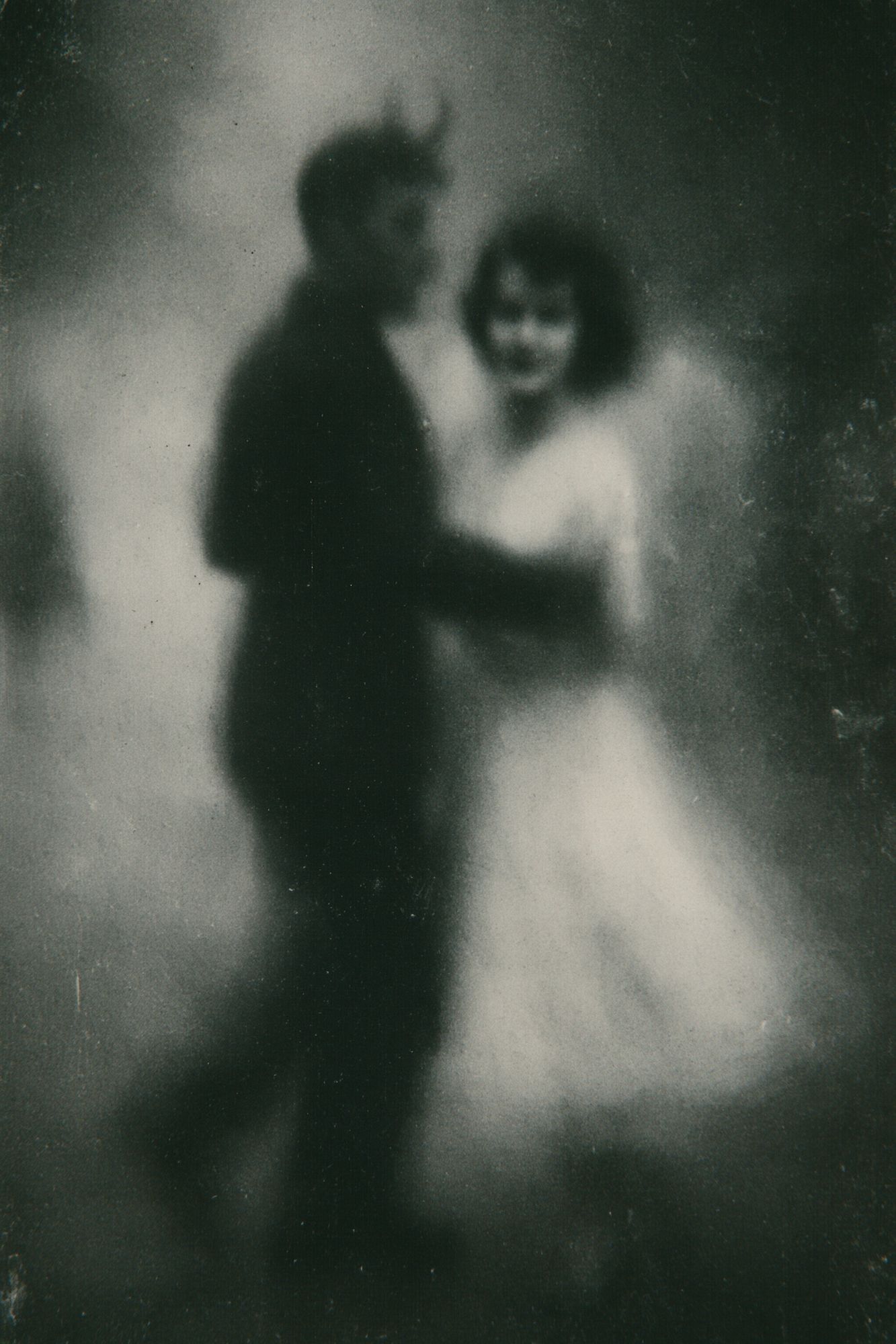 Blurred Couple Black-White Poster. poster — photography art