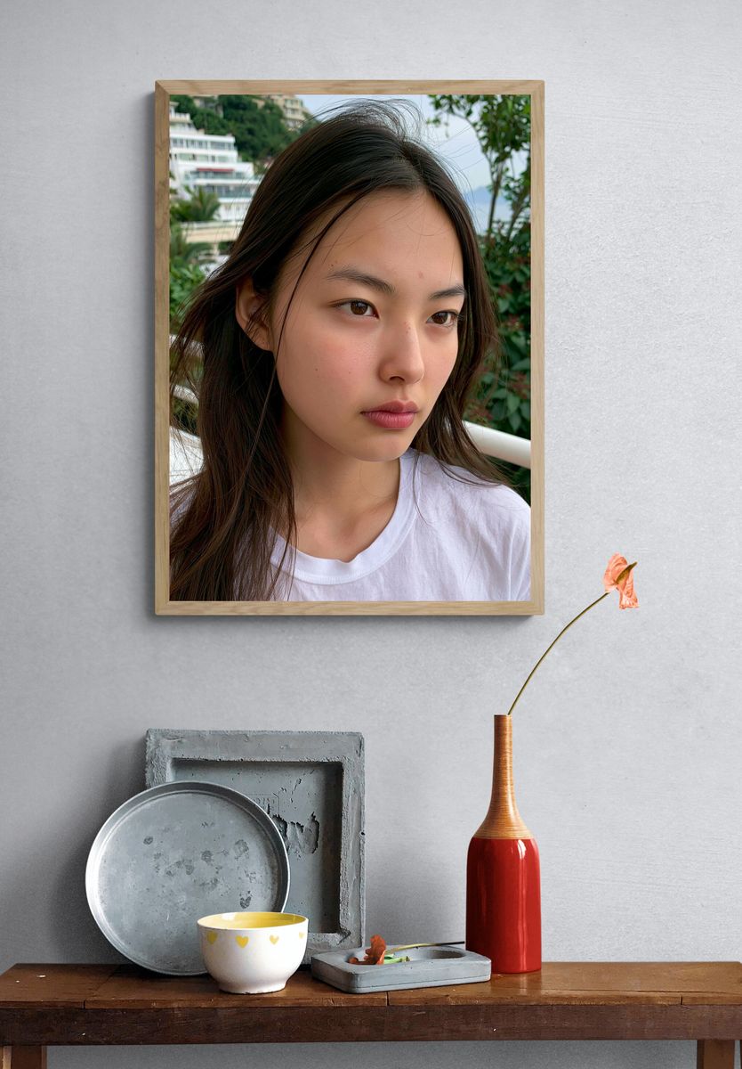 Serene Portrait Photography Poster. — room view 3