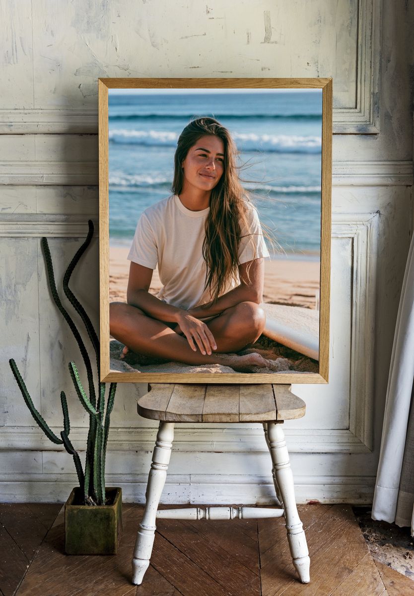 Beach Portrait Photography Poster. — room view 1
