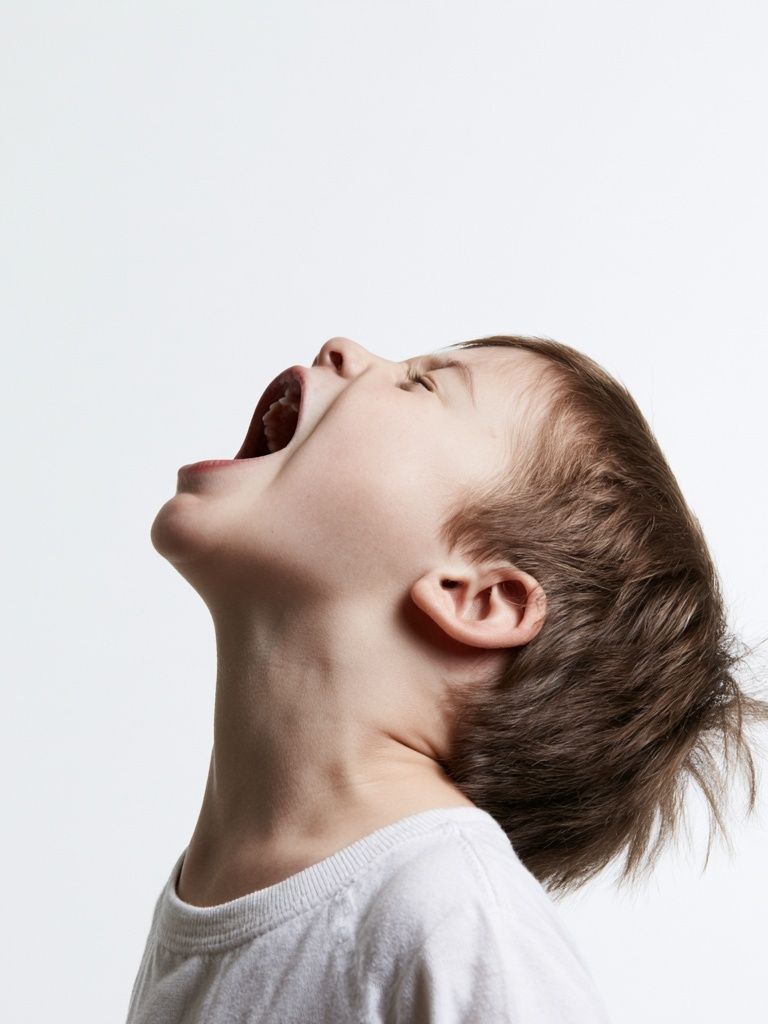 Child Yawning Portrait Print. poster — photography art