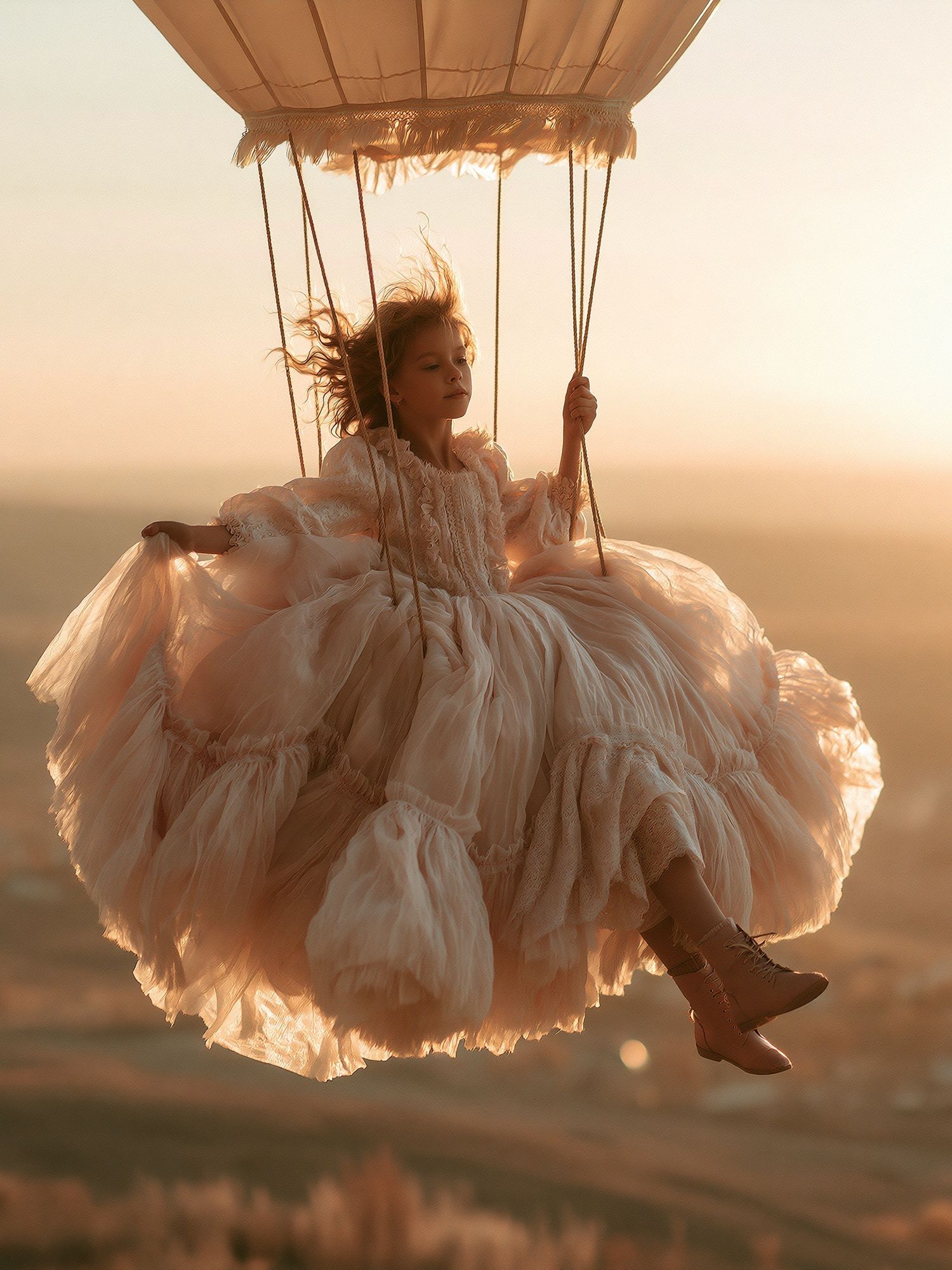 Dreamy Swing Portrait Print. poster — photography art