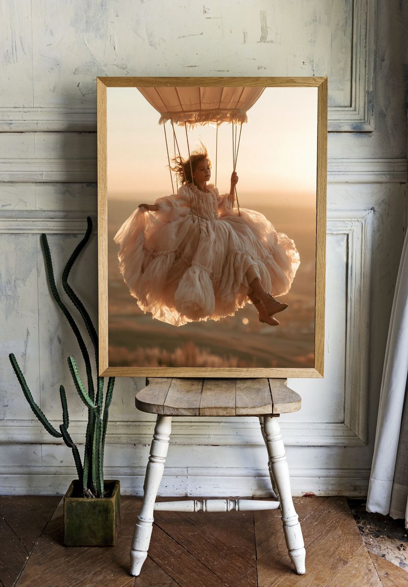 Dreamy Swing Portrait Print. room preview