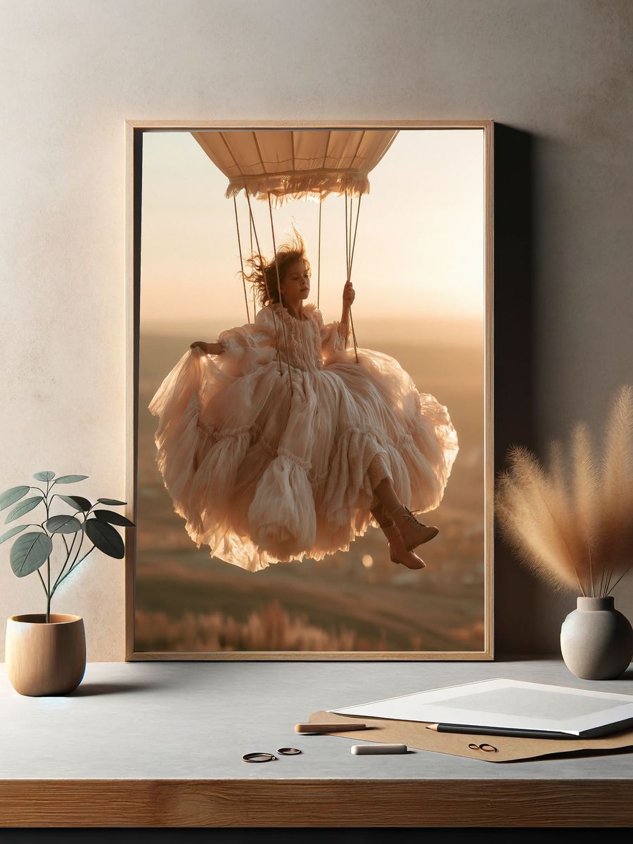 Dreamy Swing Portrait Print. — room view 2